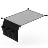 Hanging Storage Net for 35.43x23.62 Camping Table Under Table Folding Net Bag Tear-Resistant with 3 Side Pockets 4 Corner Clips for Camping Hiking Fis