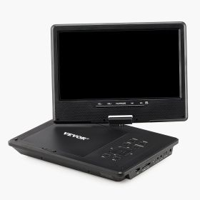VEVOR Portable DVD Player 9 in HD Swivel Display Screen 4 Hours Built-in Battery