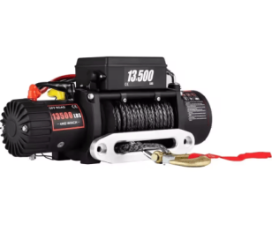 EU 12v 13500lbs Electric Winch 24M Synthetic Rope with Remote Control