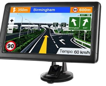 GPS Navigation for Car, Latest 2025 Map,9 inch Touch Screen Real Voice Spoken Turn-by-Turn Direction Reminding Navigation System for Cars
