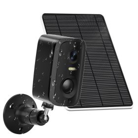 Low Power Security Camera CL30 Outdoor Security Cameras Motion Detected Easy To Set Up Wireless Battery Camera With Solar Panel (Option: 4MP-Black)